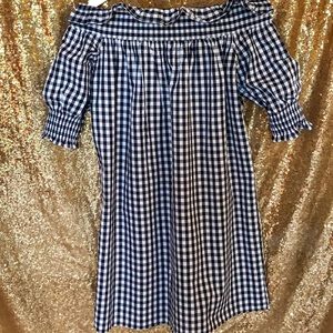 Black & White Gingham Maternity Dress